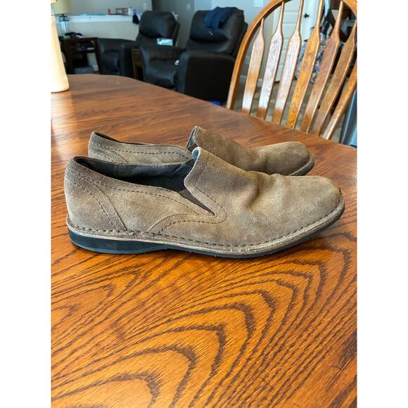 John Varvatos Suede Brown Loafers Slip-On Size 10 - Picture 5 of 8